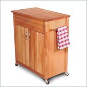 Catskill Craftsmen Cuisine Island Butcher Block Kitchen Cart in Natural Finish