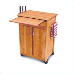 Catskill Craftsmen Cook's Workcenter Butcher Block Kitchen Cart in Natural Finish