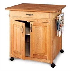Catskill Craftsmen Big Island Butcher Block Kitchen Cart in Natural Finish by Catskill Craftsmen
