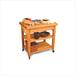 Catskill Craftsmen French Country Medium Butcher Block Kitchen Island Cart in Natural... by Catskill Craftsmen