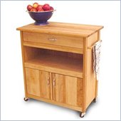 Catskill Craftsmen Butcher Block Kitchen Cart in Natural Finish