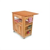 Catskill Craftsmen Heart of the Kitchen Butcher Block Cart with Drop Leaf in Natural Finish