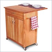Catskill Craftsmen Cuisine Butcher Block Kitchen Cart with Drop Leaf in Natural Finish