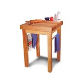Catskill Craftsmen French Country Butcher Block Work Table in Natural Finish