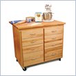 Catskill Craftsmen Titan 8 Drawer Birch Kitchen Island Cart