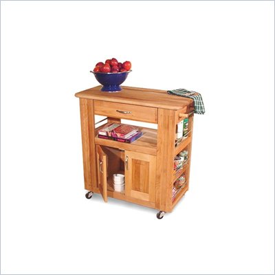Catskill Craftsmen Heart of the Kitchen Butcher Block Island in Natural Finish