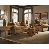 Broyhill Cambridge Three Seat Sofa and Chair Set with Attic Heirlooms Wood Stain