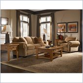 Broyhill Cambridge Queen Sleeper and Chair Set with Attic Heirlooms Wood Stain