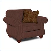 Broyhill Cierra Rust Brown Upholstered Chair with Cherry Wood Stain