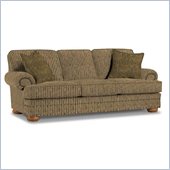 Broyhill Edward Three Seat Sofa with Pillows with Attic Heirlooms Wood Stain