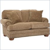 Broyhill Edward Two Seat Loveseat with Attic Heirlooms Wood Stain
