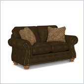 Broyhill Laramie Brown Loveseat with Attic Heirlooms Wood Stain