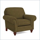 Broyhill Larissa Green Olive Chair with Cherry Wood Finish