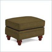 Broyhill Larissa Green Olive Ottoman with Cherry Wood Finish
