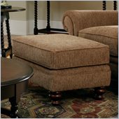 Broyhill Larissa Brown Ottoman with Cherry Wood Finish