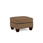 Broyhill Maddie Microfiber Mocha Ottoman with Affinity Wood Finish