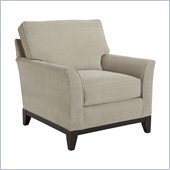 Broyhill Perspectives Beige Chair with Cognac Wood Finish