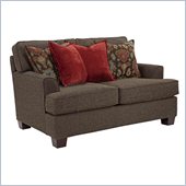 Broyhill Westport Dark Greyish Brown Loveseat with Walnut Wood Finish