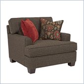 Broyhill Westport Dark Greyish Brown Chair And A Half with Walnut Wood Finish
