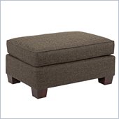 Broyhill Westport Dark Greyish Brown Ottoman with Walnut Wood Finish