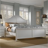 Broyhill Mirren Harbor Arched Panel Bed in White