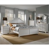Broyhill Mirren Harbor Arched Panel Bed 5 Piece Bedroom Set in White