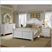 Broyhill Mirren Harbor Poster Bed 4 Piece Bedroom Set in White