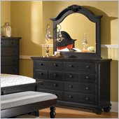Broyhill Mirren Pointe Drawer Dresser w/ Mirror Set in Chocolate Brown