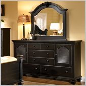 Broyhill Mirren Pointe Door Dresser w/ Mirror Set in Chocolate Brown