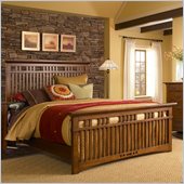Broyhill Artisan Ridge Slat Bed in Warm Nutmeg