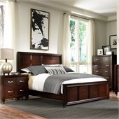 Broyhill Eastlake 2 Panel Bed 3 Piece Bedroom Set in Warm Brown Cherry