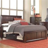 Broyhill Eastlake 2 Panel Single Underbed Storage Bed in Brown Cherry