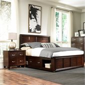 Broyhill Eastlake 2 Single Storage 2 Piece Bedroom Set in Brown Cherry