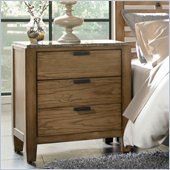 Broyhill Ember Grove 3 Drawer Night Stand in Weathered-Khaki