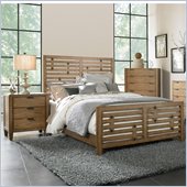 Broyhill Ember Grove Panel Bed 2 Piece Bedroom Set in Weathered-Khaki