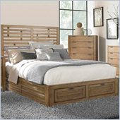 Broyhill Ember Grove Panel Footboard Storage Bed in Weathered-Khaki