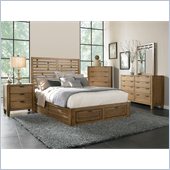 Broyhill Ember Grove Storage Bed 5 Pc Bedroom Set in Weathered-Khaki