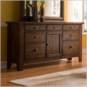 Broyhill Attic Heirlooms Oak Stain 7 Drawer Door Dresser