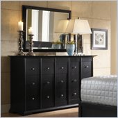 Broyhill Perspectives 9 Drawer Dresser and Mirror Set in Graphite