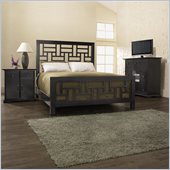 Broyhill Perspectives Lattice Bed 3 Piece Bedroom Set in Graphite