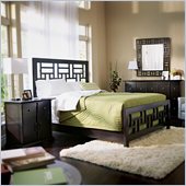 Broyhill Perspectives Lattice Bed 4 Piece Bedroom Set in Graphite