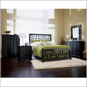 Broyhill Perspectives Lattice Bed 5 Piece Bedroom Set in Graphite