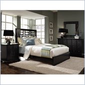 Broyhill Perspectives Lattice Low Bed 4 Piece Bedroom Set in Graphite