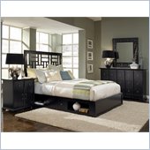 Broyhill Perspectives Lattice Storage Bed 4 Pc Bedroom Set in Graphite