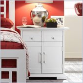 Broyhill Perspectives Artic White 1Drawer 2 Door Night Stand