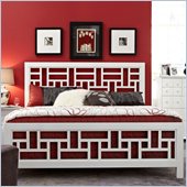 Broyhill Perspectives Artic White Lattice Panel Bed