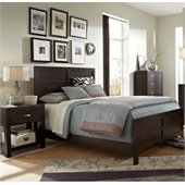Broyhill Primo Vista Panel Bed 2 Piece Bedroom Set in Black Stain