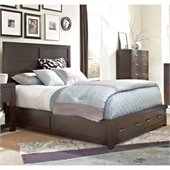 Broyhill Primo Vista Panel Bed w/ Storage Footboard in Black Stain
