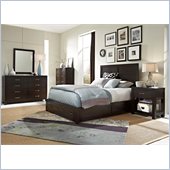 Broyhill Primo Vista Panel Storage Bed 5 Pc Bedroom Set in Black Stain
