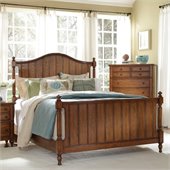 Broyhill Hayden Place Panel Bed in Warm Golden Oak